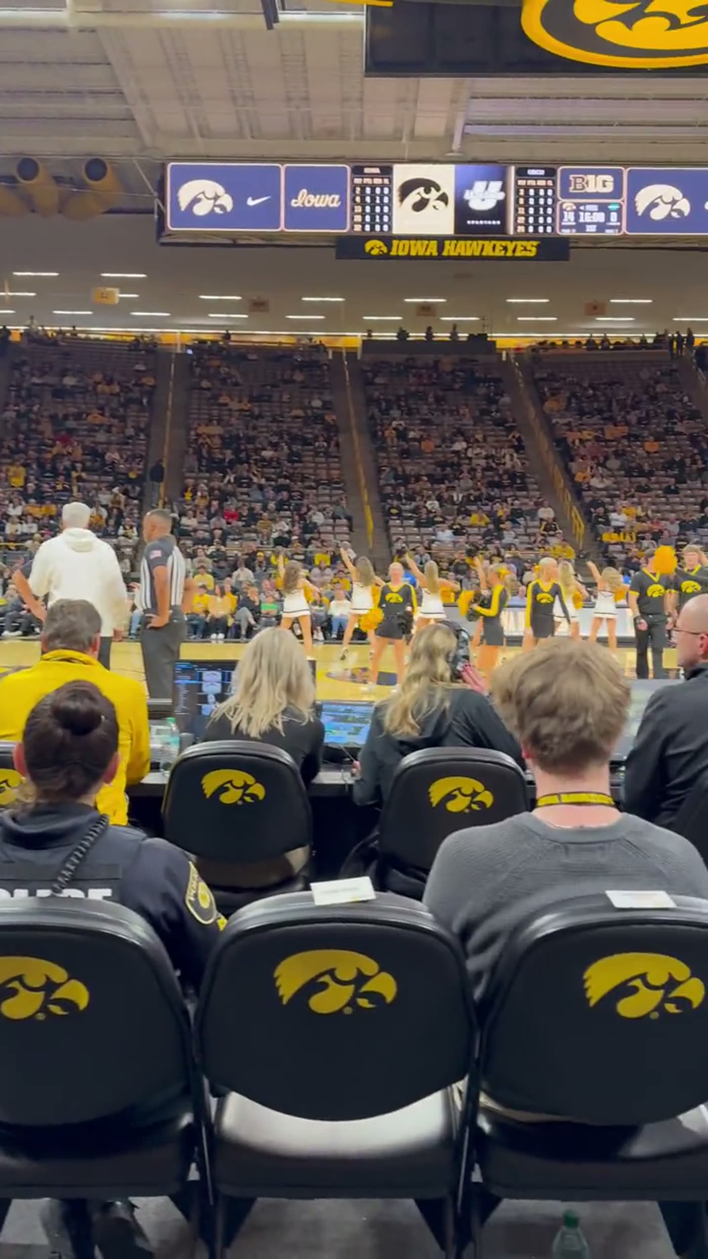 View from Iowa basketball seats at Carver-Hawkeye Arena