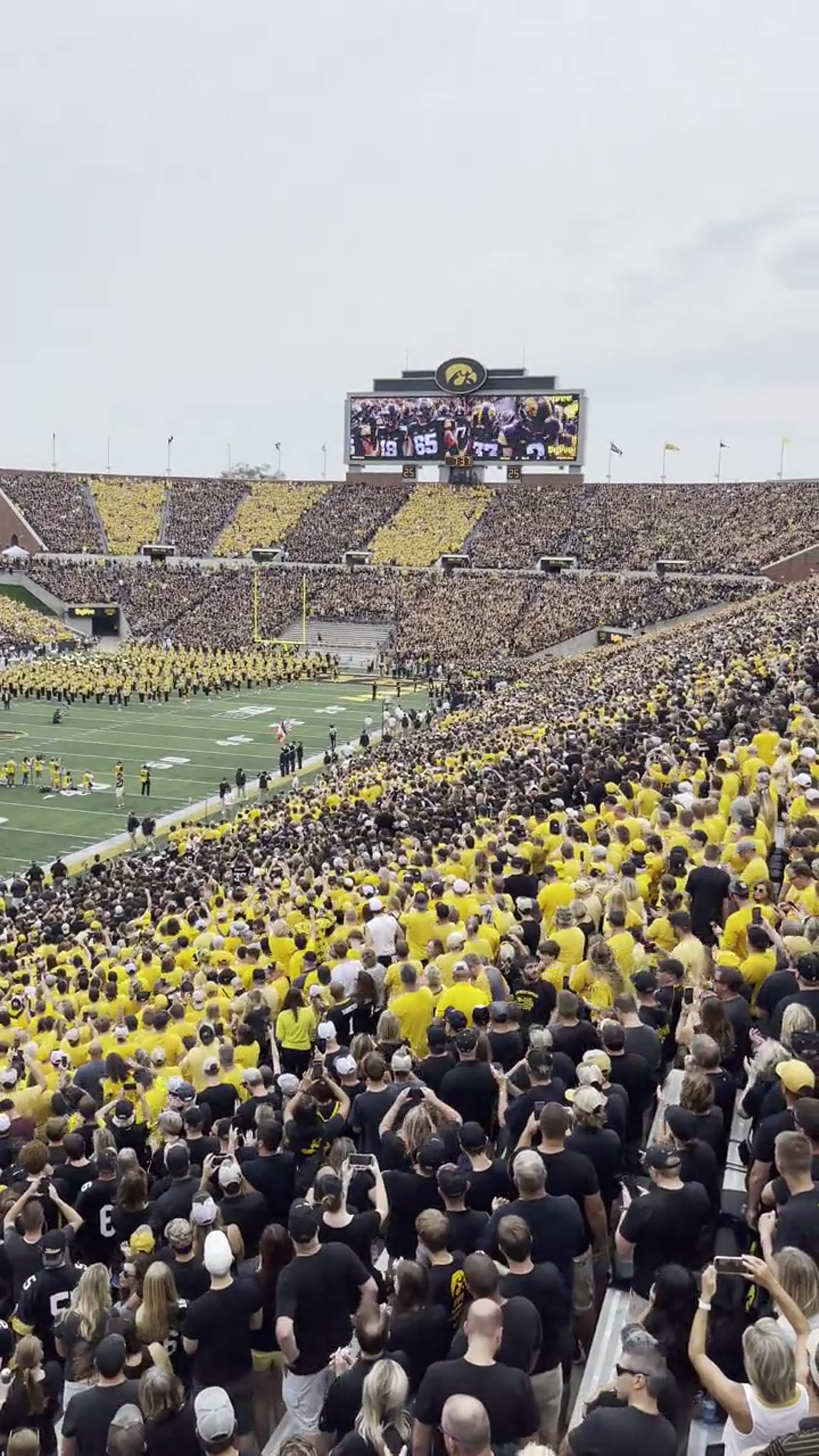 View from Iowa football seats at Kinnick Stadium